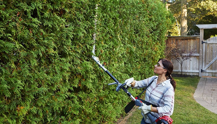 The Honda VersAttach<sup>TM</sup> system uses up to seven interchangeable attachments to tackle various yard tasks.